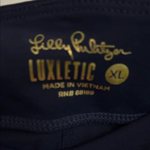 Lilly Pulitzer Navy and White Luxletic Tiered Ruffle Skirt / Skort Size XL - Picture 4 of 5